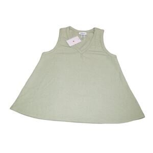 GILLI Sage Green Sleeveless Knit Tank Top - Size M Womens